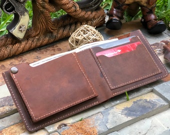 Bifold Leather Wallet•Wallet•Leather Wallet•Leather Wallet Pocket•Mens Leather Wallet•Slim Leather Wallet•Minimalist Leather Wallet•Leather