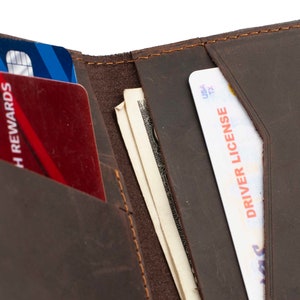Mens Wallet, Leather Wallet, Minimalist Personalized Wallet, Bifold Wallet, Stylish Wallet, Wallet Men, Travel wallet image 7