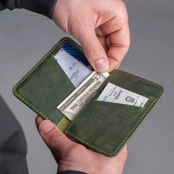 MENS WALLET, PERSONALIZED Leather Wallet, Front Pocket Slim Design Leather Wallet,Minimalist Credit Card Wallet,Man Leather Wallet