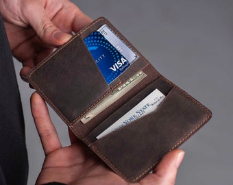 Mens Wallet, Leather Wallet, Minimalist Personalized Wallet, Bifold Wallet, Stylish Wallet, Wallet Men, Travel wallet