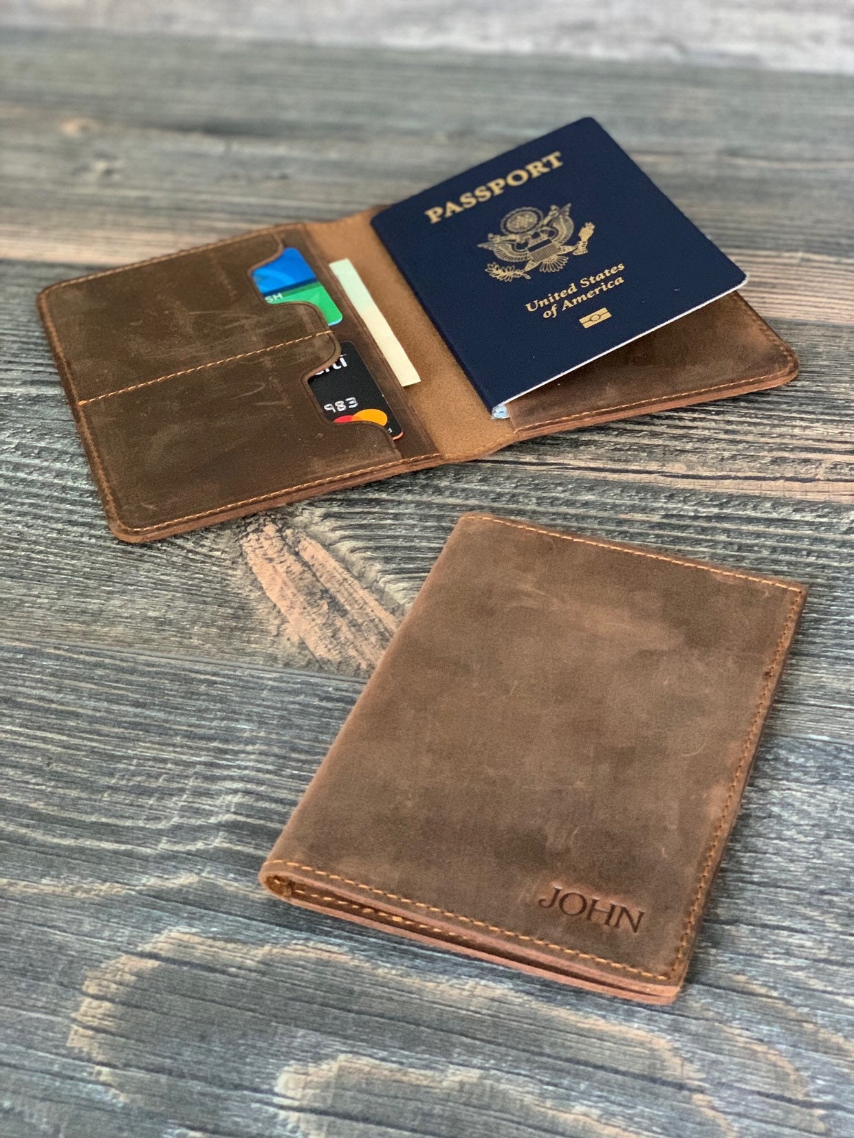 personalised passport travel wallet
