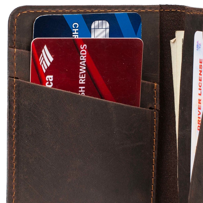 Mens Wallet, Leather Wallet, Minimalist Personalized Wallet, Bifold Wallet, Stylish Wallet, Wallet Men, Travel wallet image 8