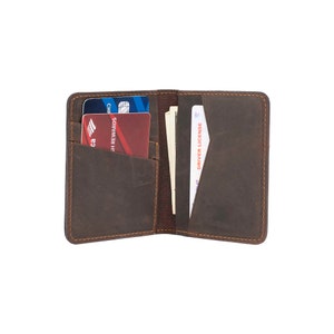 Mens Wallet, Leather Wallet, Minimalist Personalized Wallet, Bifold Wallet, Stylish Wallet, Wallet Men, Travel wallet image 6