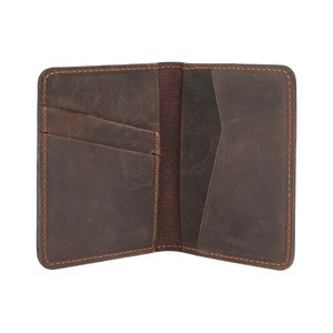 Mens Wallet, Leather Wallet, Minimalist Personalized Wallet, Bifold Wallet, Stylish Wallet, Wallet Men, Travel wallet image 5