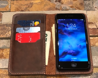 iPhone 8 Plus Case, iPhone 8 Plus Leather Wallet Case, iPhone 8 Plus Wallet Case, Folio Flip Leather Cover Case