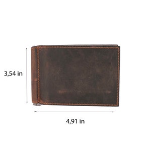 Slim mens wallet, leather wallet, cool groomsmen gift, mens leather wallet, leather wallet mens, wallet men, Wallet with Money Clips image 9