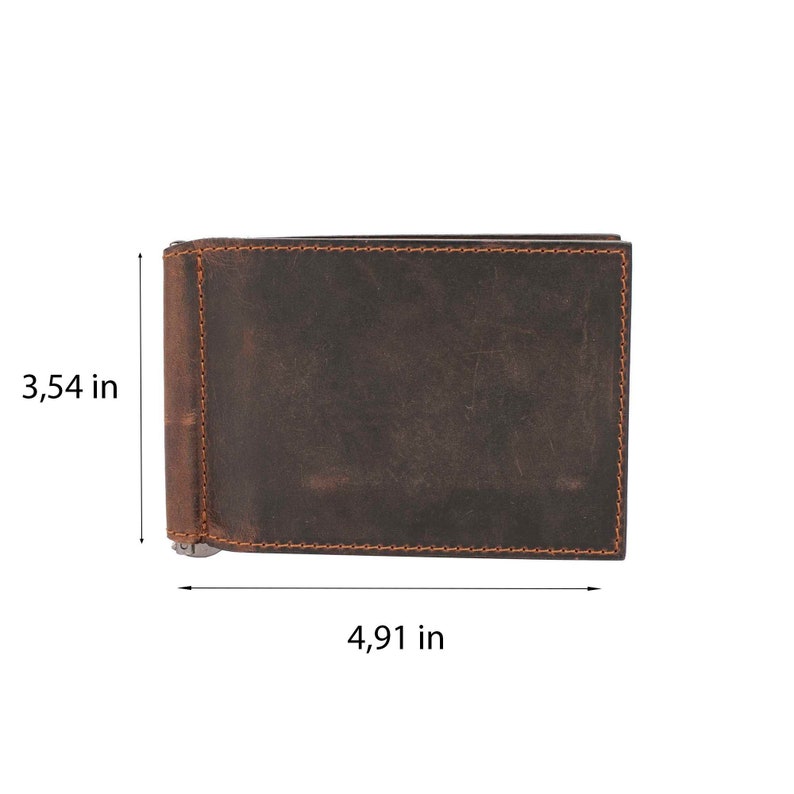 Slim mens wallet, leather wallet, cool groomsmen gift, mens leather wallet, leather wallet mens, wallet men, Wallet with Money Clips image 9