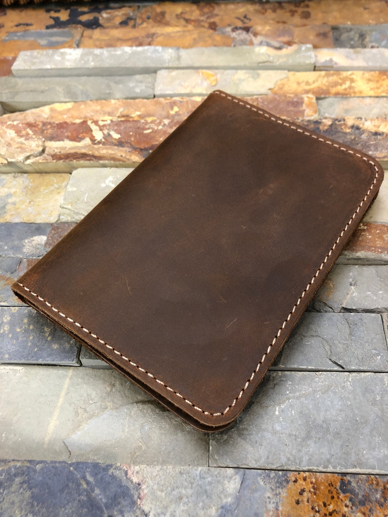 Slim Passport Wallet With Two Slots Leather Passport Wallet Etsy