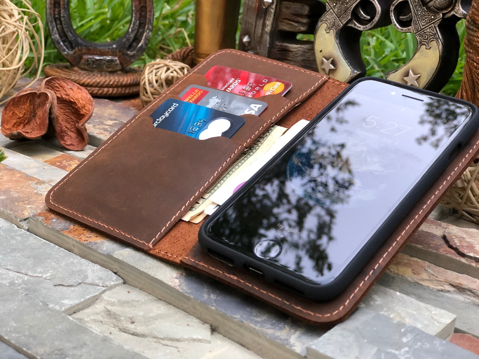 Iphone Xr Leather Wallet Case Iphone Xr Leather Case Iphone Etsy