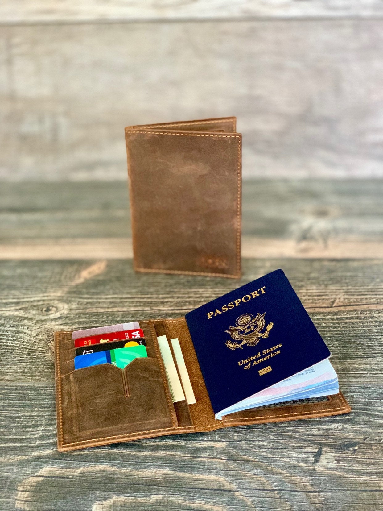 Leather Passport Holder, Personalize Leather Passport cover, Travel