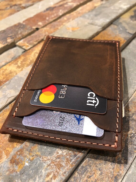 SLIM LEATHER WALLET Men wallets man leather wallet | Etsy