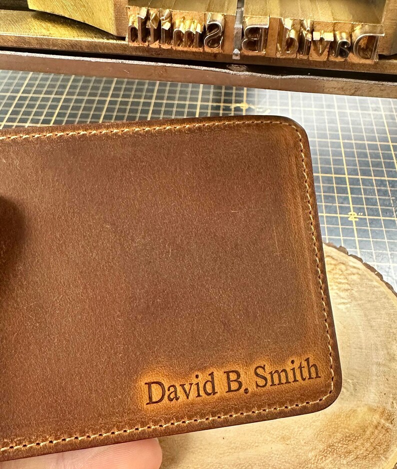 Fathers Day Gift for Dad,Graduation Gift,Personalized Wallet,Engraved Wallet,Leather Wallet,Mens Wallet,Custom Wallet,Boyfriend Gift For Him image 2