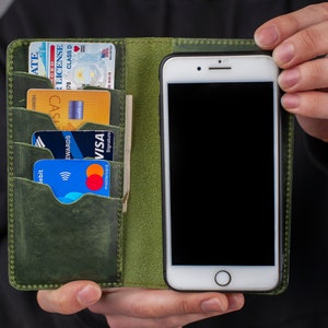 iPhone 17 Case, iPhone 17 Leather Wallet Case, iPhone 17 Wallet Case, Folio Flip Leather Cover Case bild 6