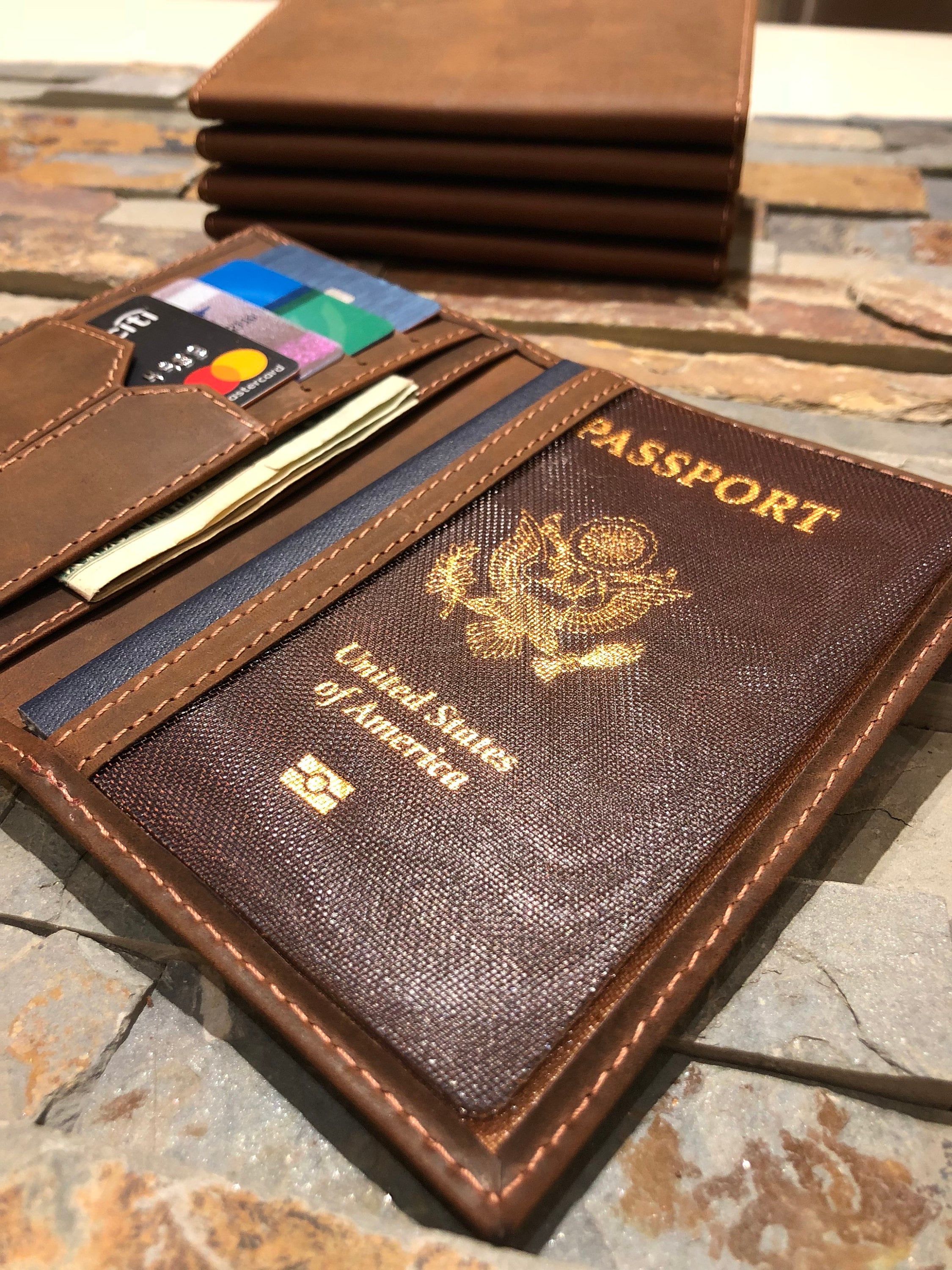 travel wallet leather passport