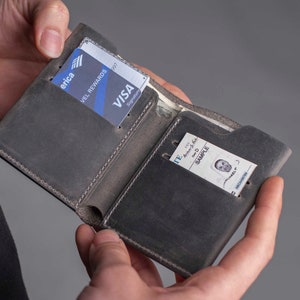 MENS WALLET, Cartera de hombre personalizada, Cartera de cuero desgastado, Cartera, Cartera de cuero, Cartera de cuero delgada, Cartera de cuero minimalista