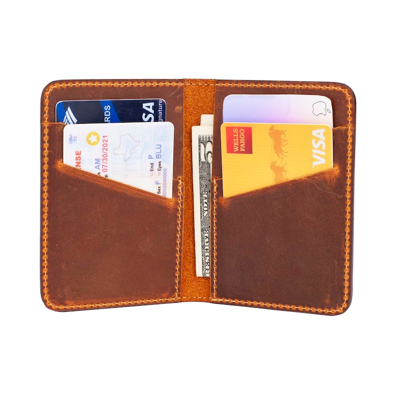 MENS WALLET, PERSONALIZED Leather Wallet, Front Pocket Slim Design Leather Wallet,Minimalist Credit Card Wallet,Man Leather Wallet image 8