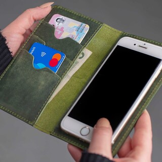 HAOYE Cover In Pelle Portafoglio Per Blackview A52 - Custodia A Libro Con Supporto E Slot Carte, Magnetica, Colore Verde
