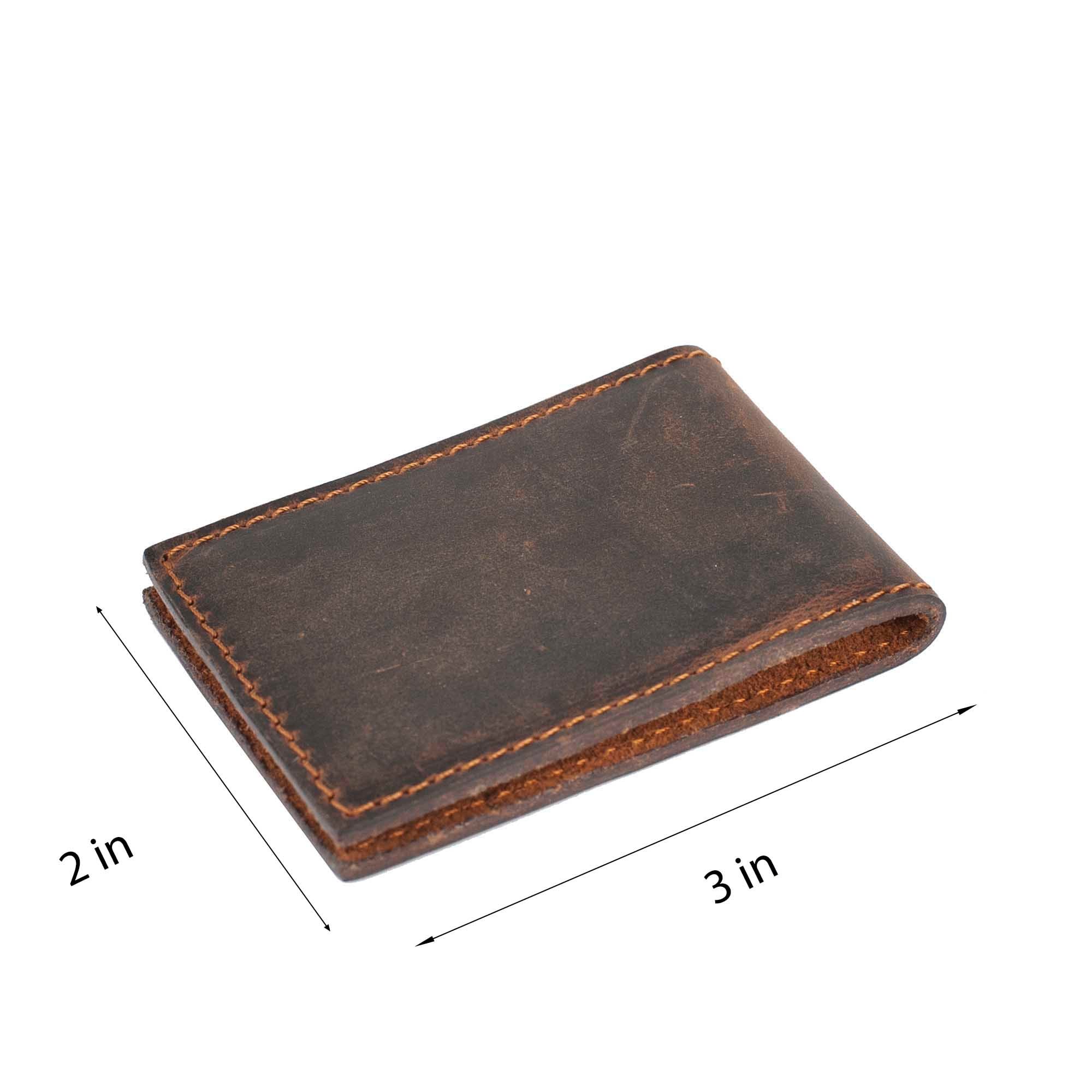 Money clip leather wallet, Slim leather wallet, Slim wallet, leather ...