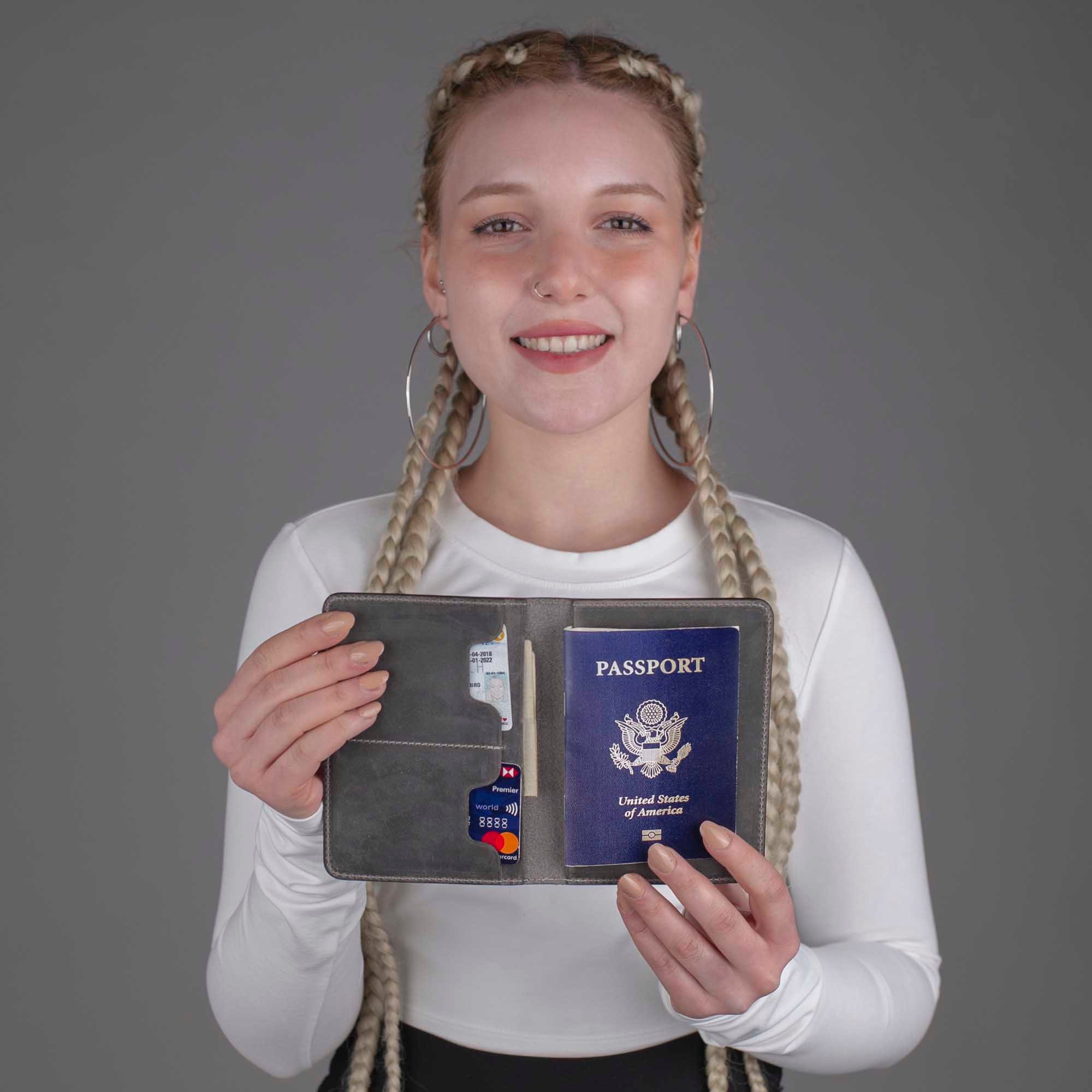Porte-passeport en cuir porte-passeport...