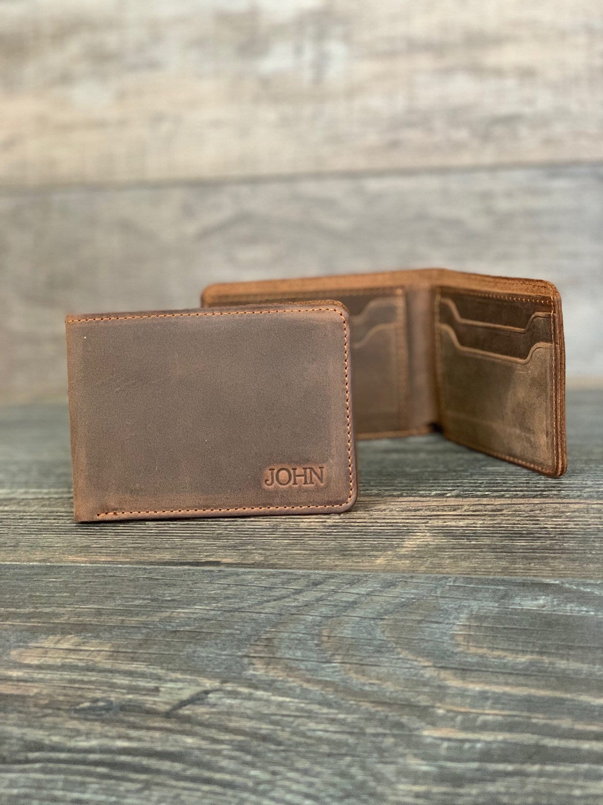 Fathers Day Gift for Dad, PERSONALIZED LEATHER wallet for men ...