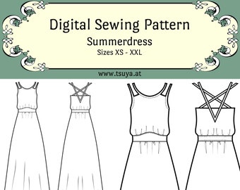 PDF | Goth Summer Dress - Sewing Pattern XS-XXL