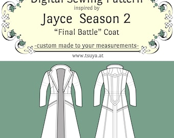 PDF | Arcane Jayce Cosplay Coat Pattern | custom measurements!