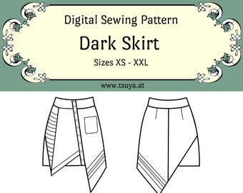 Cyberpunk, Postapocalyptic Skirt | sewing pattern | size XS - XXL | PDF