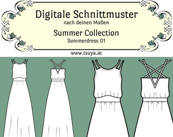 PDF | Summerdress Sewing Pattern | custom made to your measurements