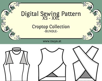 PDF | Summer Croptop Sewing Pattern Bundle XS-XXL