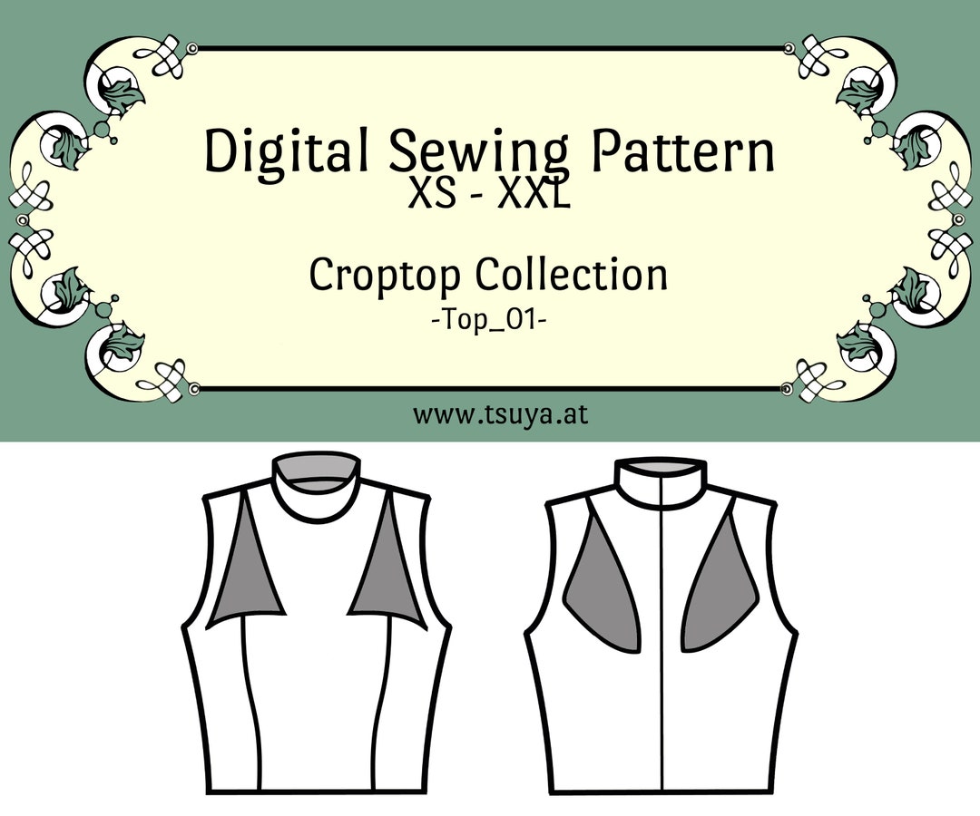 PDF | XS-XXL Croptop Summer Top Sewing Pattern - Etsy