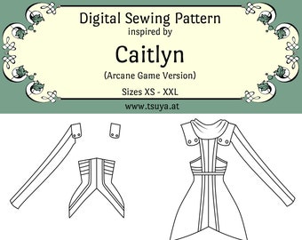 Arcane (Game) Caitlyn (League of Legends) inspired Sewing Pattern | Sizes XS - XXL | PDF