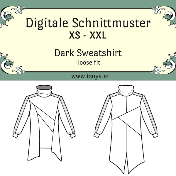 PDF | XS-XXL Sweatshirt Postapocalyptic Dune Cyberpunk Sewing Pattern
