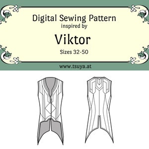 Viktor Cosplay Arcane Vest Act 2 (League of Legends) inspired Sewing Pattern | Sizes 32-50 | PDF