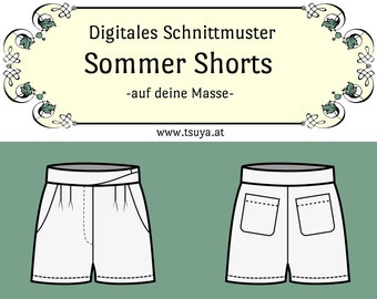 PDF| High Waist Summer Pants | custom made sewing pattern