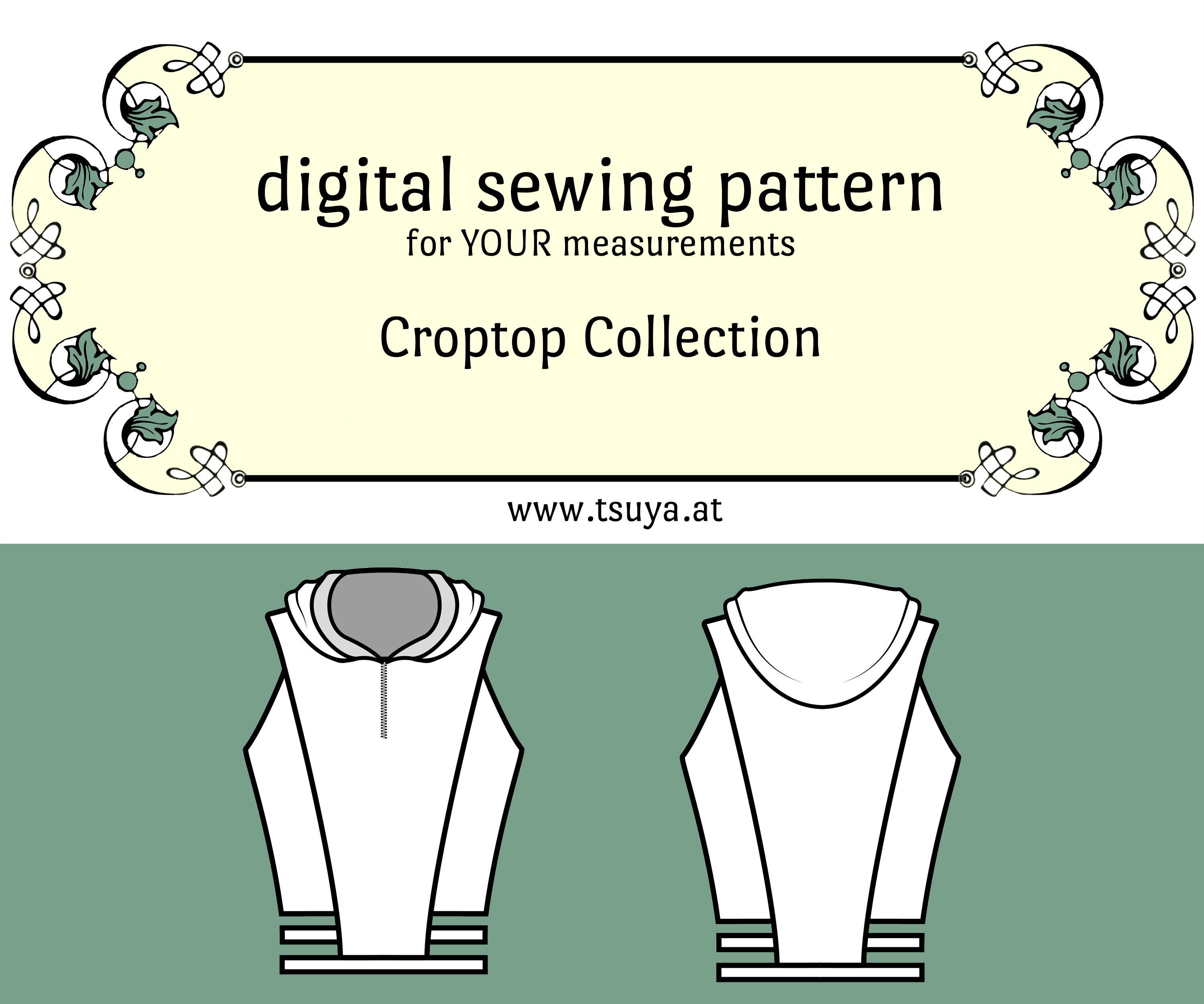 Cyberpunk Croptop TAILOR MADE Sewing Pattern NO Sizes