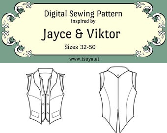 Arcane Jayce / Viktor Weste Cosplay (League of Legends) inspired Sewing Pattern | Sizes 32-50 | PDF