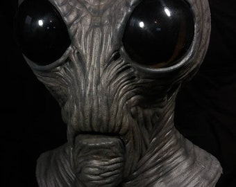Grey Alien AREA 51 Alien full head latex mask.