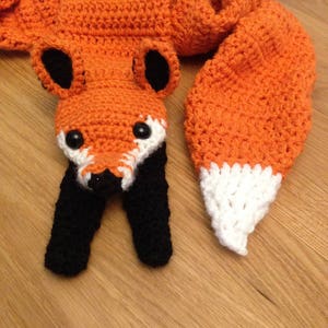 Fox scarf, Animal scarf, Fox neckwarmer