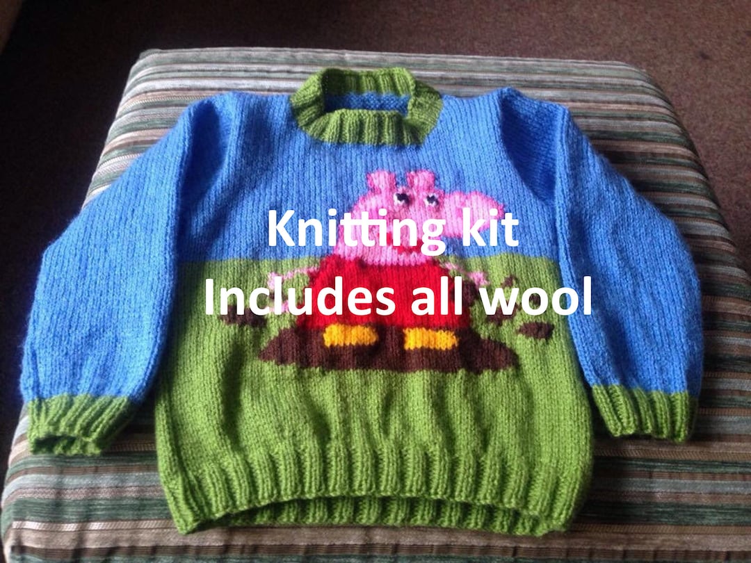 Peppa Pig Jumper Knitting Pattern Kit Etsy UK