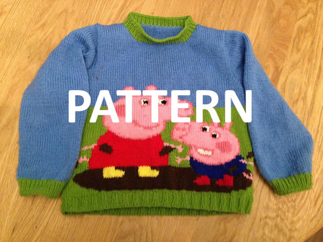 Peppa and Pig Sweater Jumper Pullover Pattern PDF Etsy UK