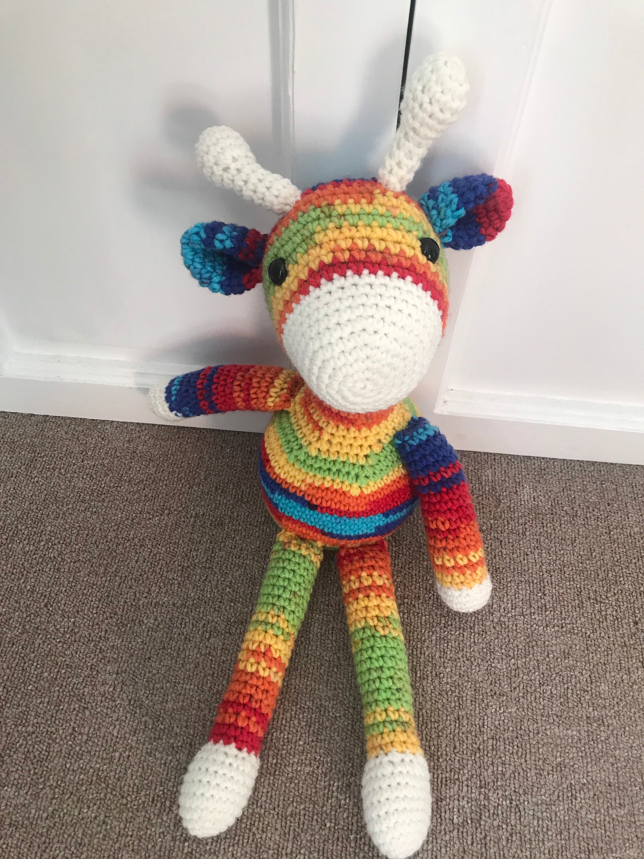 rainbow giraffe stuffed animal