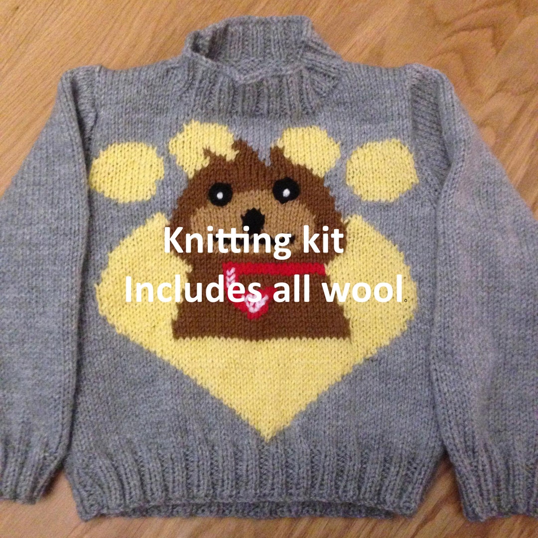 Waffle the Wonder Dog Knitting Pattern Kit Etsy UK