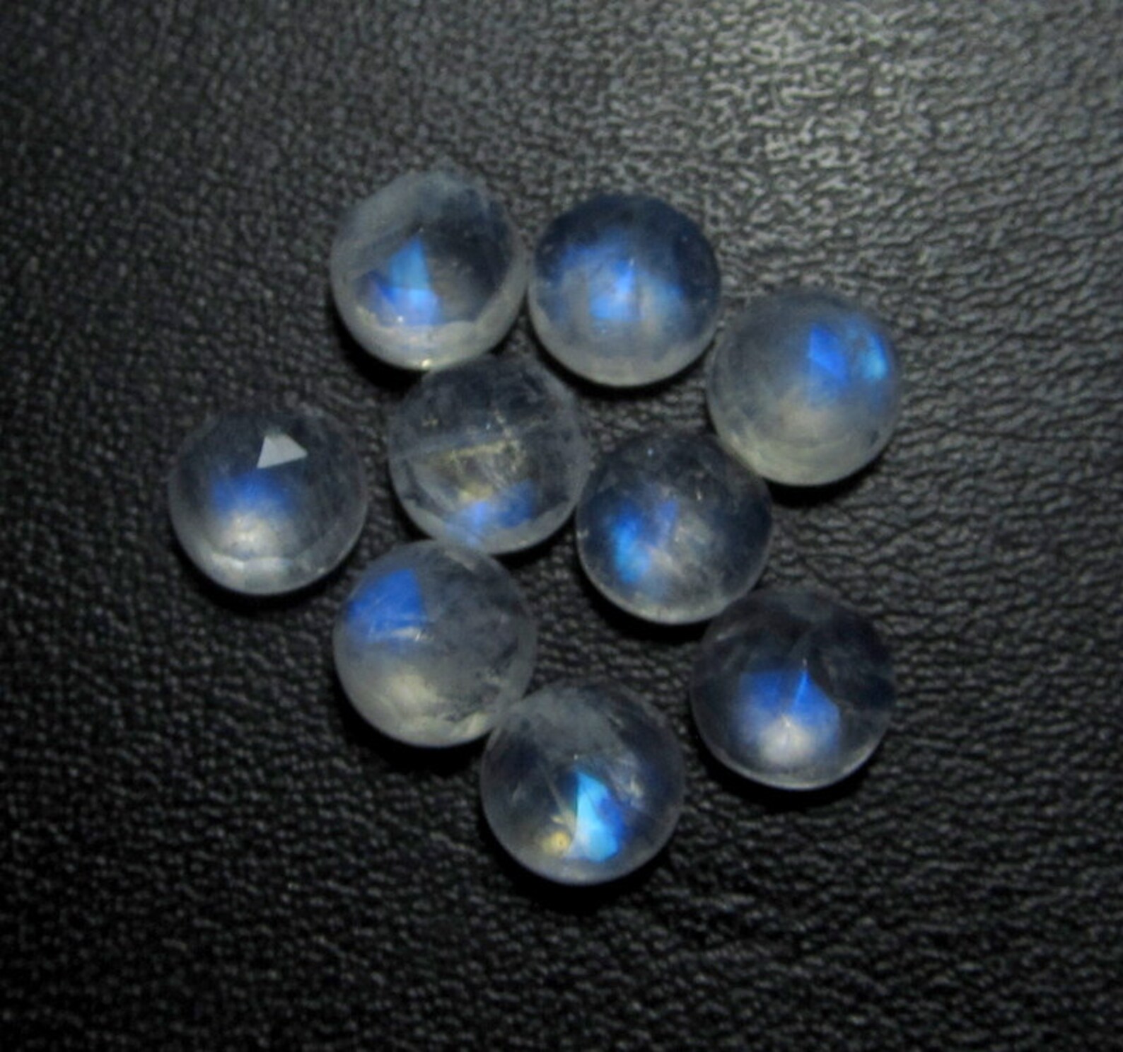 Rainbow Moonstone High Quality round rose Cut Stone Size Etsy