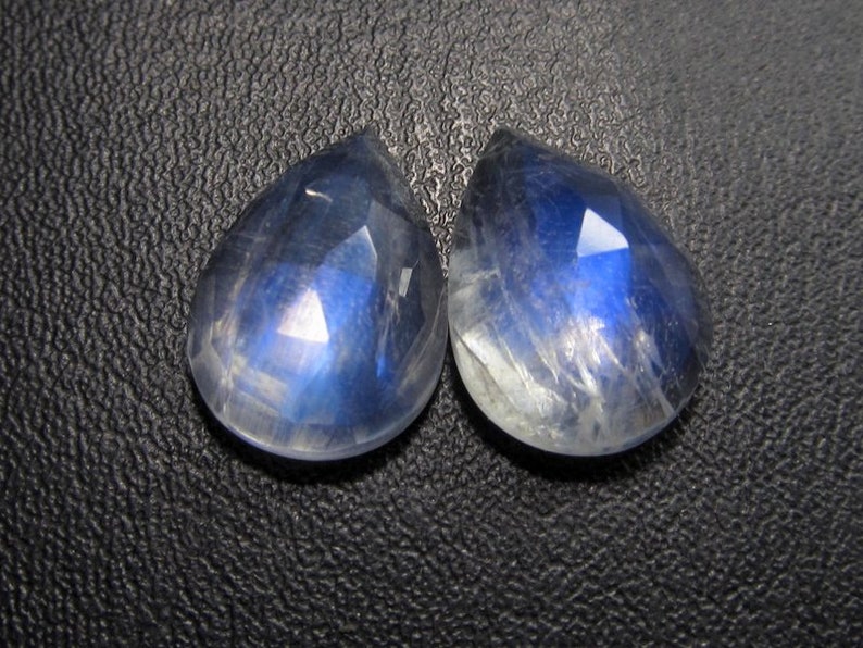 Rainbow Moonstone Gemstone Best Quality Rose Cut Pear Shape Size 10x14 Mm 2 Piece Jewelry Making Gemstone Materials Jewelry Making Beading Saherflow Com