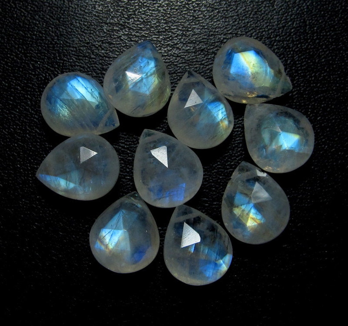 RAINBOW MOONSTONE HiGH Quality Cut faceted drilled brelight Etsy
