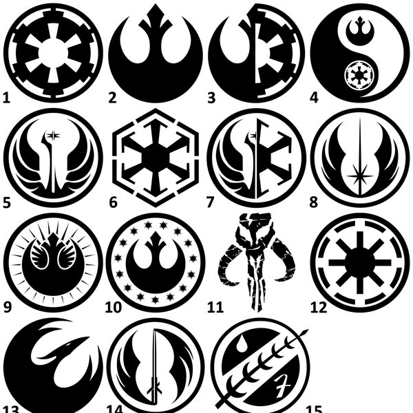 Star Wars Logos Vinyl Decals