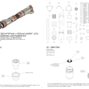 Kit de sable de luz impreso en 3D para Guardián Gris imagen 10