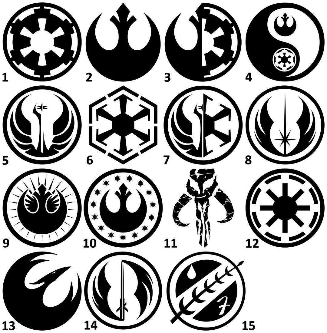 Star Wars Logos Vinyl Decals Etsy Hong Kong