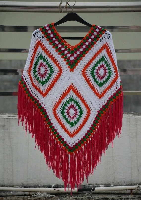 Crochet poncho sweater sale
