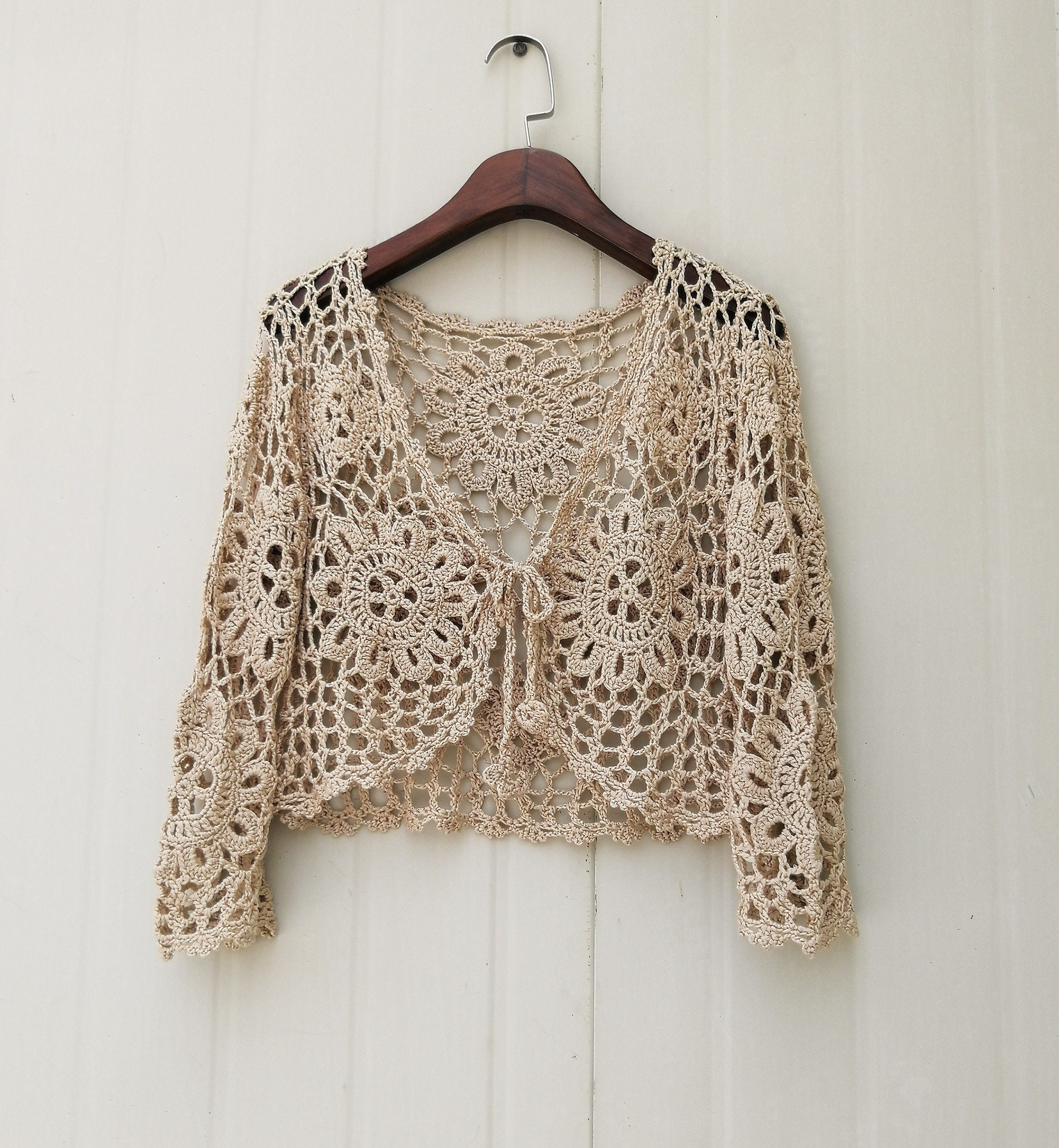 Crochet Boho Bolero WRITTEN Pattern/crochet Summer Oversized Crop Top/ crochet Summer Bolero/boho Crochet Top/hippie Crochet Crop Top 